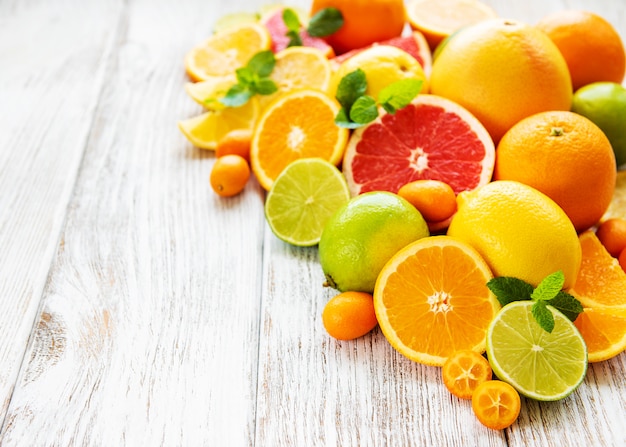 Fresh citrus fruits