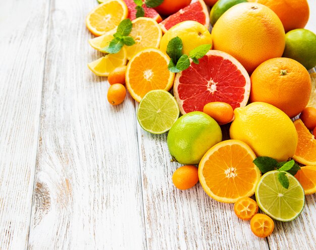 Fresh citrus fruits