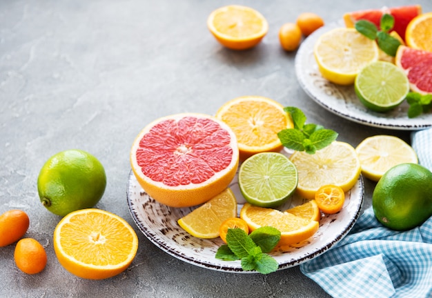 Fresh citrus fruits