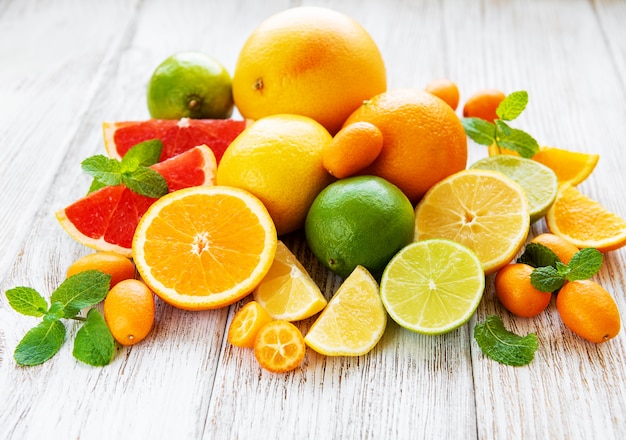 Fresh citrus fruits