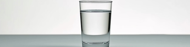 Свежая чистая вода блестит в стакане, призывая к гидратации и жизнеспособности.