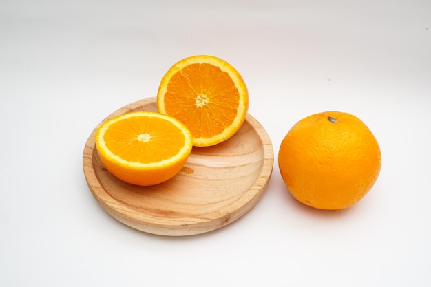 Fresh clementines fruit isolated on white background