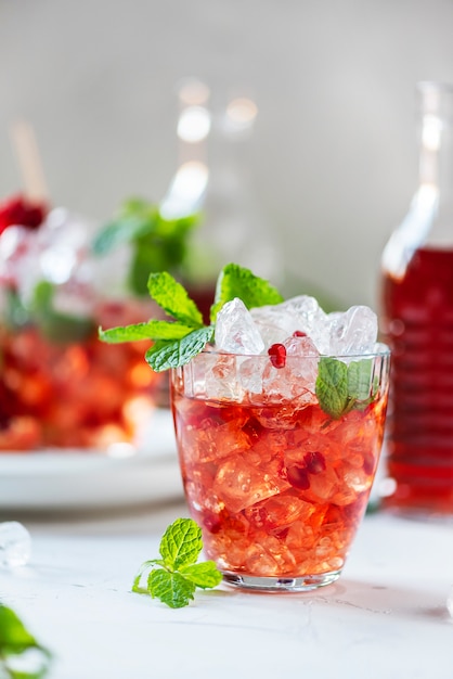 Fresh cocktail with pomegranate