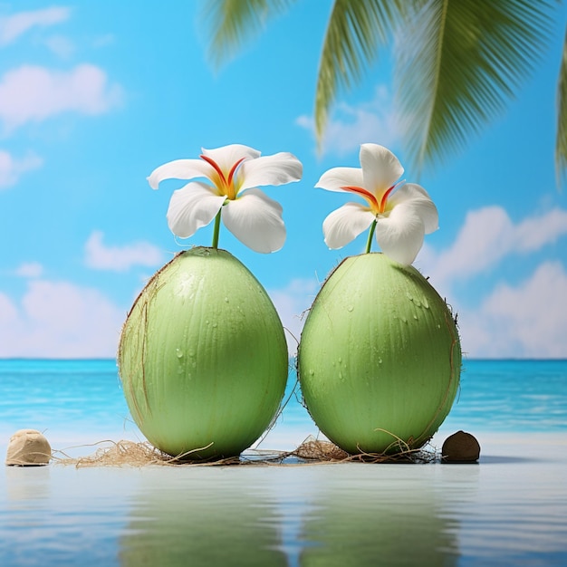 Photo fresh coconut background