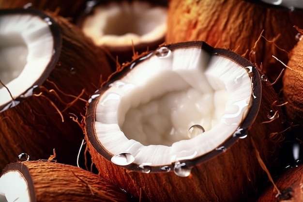 Fresh Coconut Fruits Ai generative
