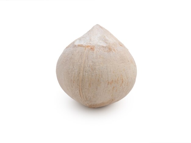 fresh coconut on white isolated