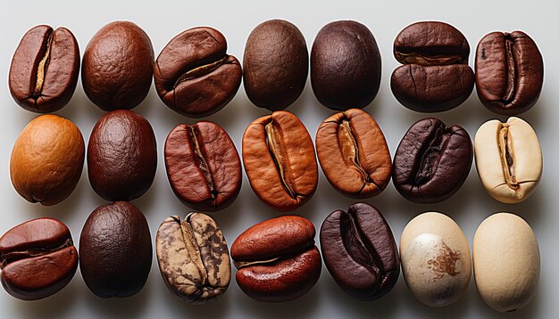 Photo fresh coffee beans in a dark backdrop a caffeine addiction generated by artificial intelligence