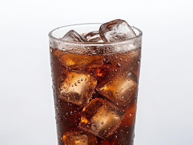 fresh cola drink in glass