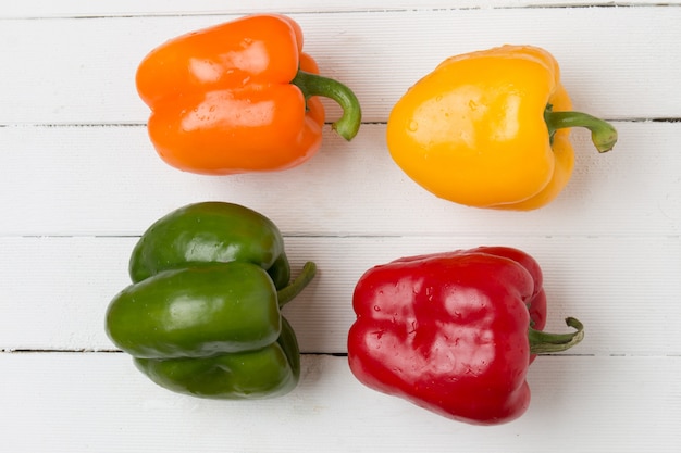 Fresh and colorful bell peppers