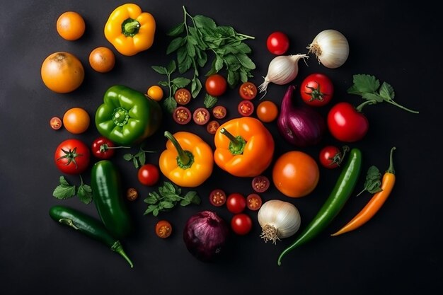 Fresh_colorful_organic_vegetables_on_a_isoulated_png_back