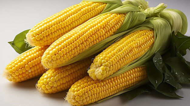 Fresh corn isolated on white background