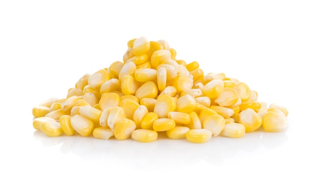 Fresh corn isolated on white surface