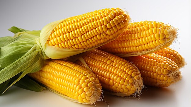 Fresh corn isolated on white