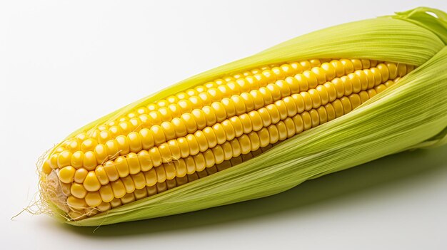 Fresh Corn Kernels on White Background