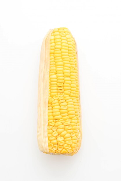 fresh corn on white background