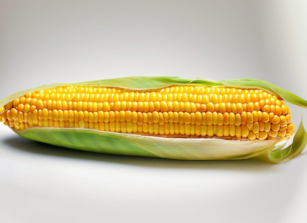 Fresh Corn On White Background