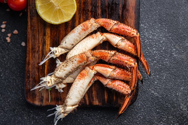 fresh crab claws crustacean seafood meal food on the table copy space food background rustic top