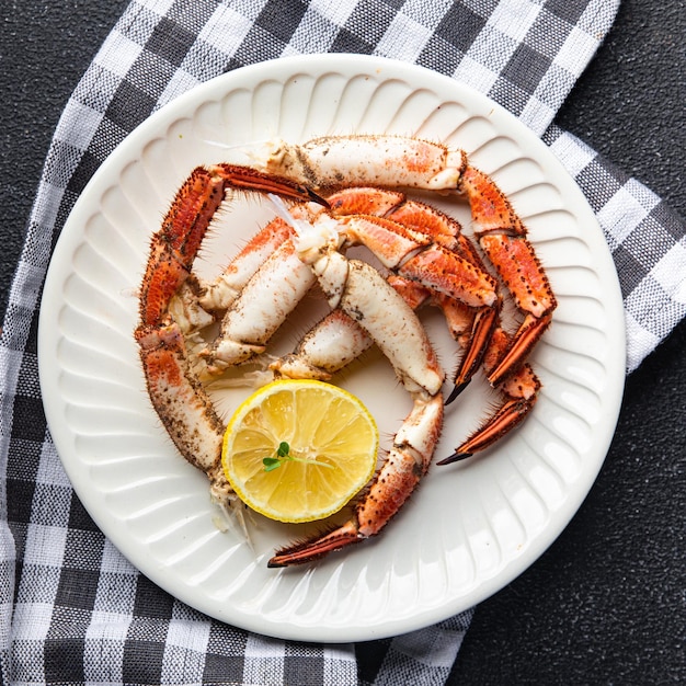 fresh crab claws crustacean seafood meal food on the table copy space food background rustic top