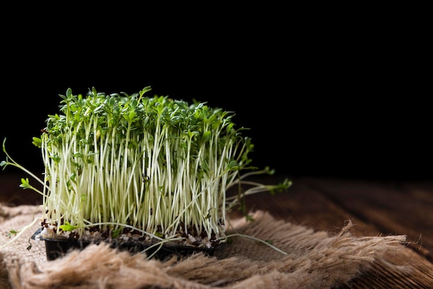 Fresh Cress closeup shot