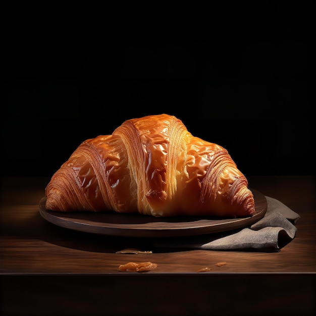 Fresh croissant generated by AI