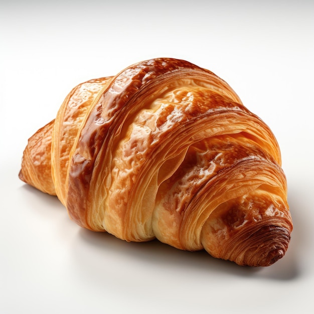 Fresh croissant Isolated on white background