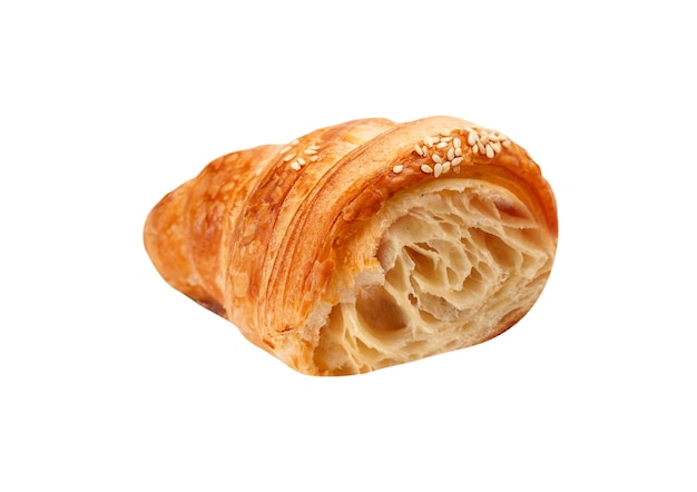 Fresh Croissant Isolated on White