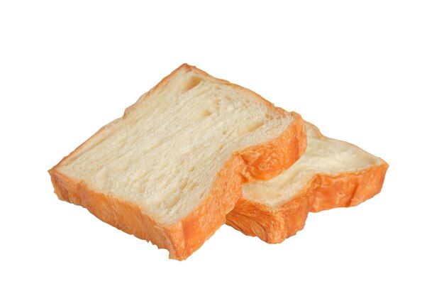 Photo fresh croissant toast on white backgroundclipping path