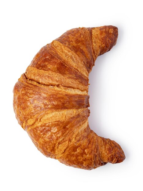 Foto croissant fresco su bianco