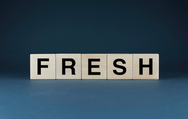 Fresh Cubes vormen het woord Fresh