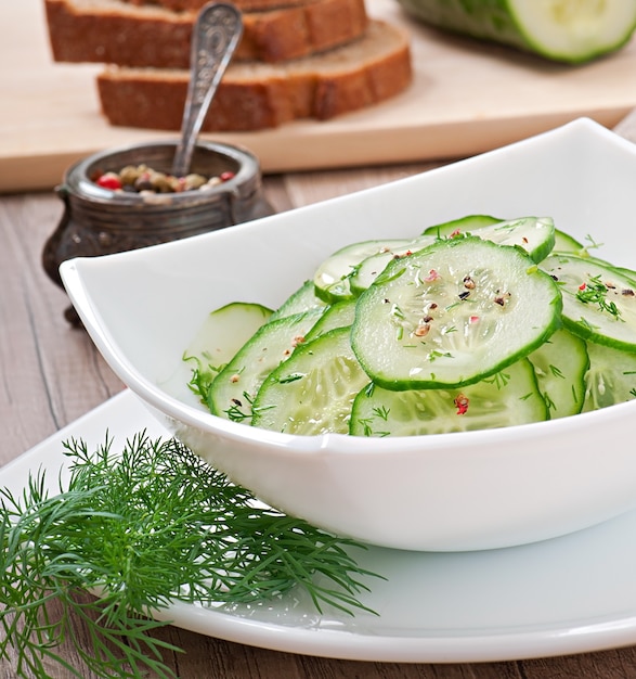 Fresh cucumber salad