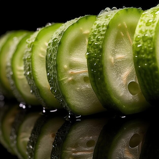 fresh cucumber slices