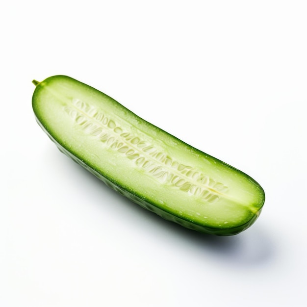 Photo fresh cucumber on a white background generative ai