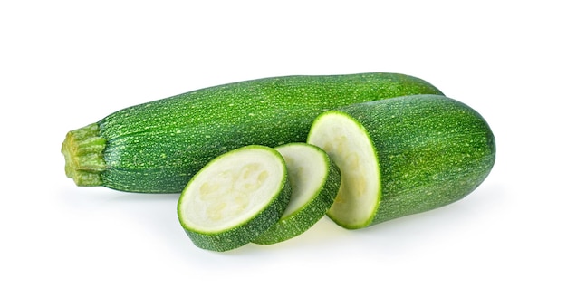 Fresh cucumber on white background