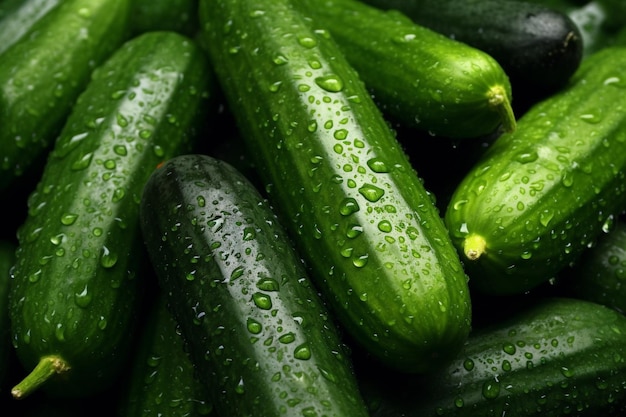 Fresh Cucumbers Ai generative