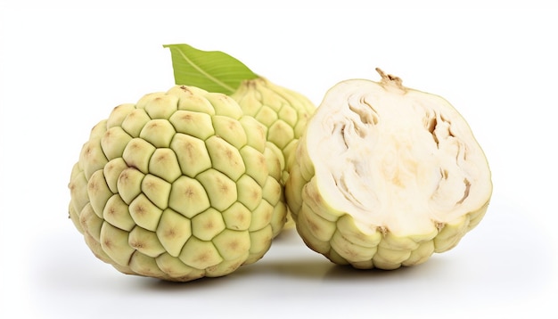 Fresh Custard Apple on white background