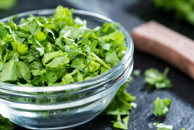 Fresh cutted Herbs Parsley