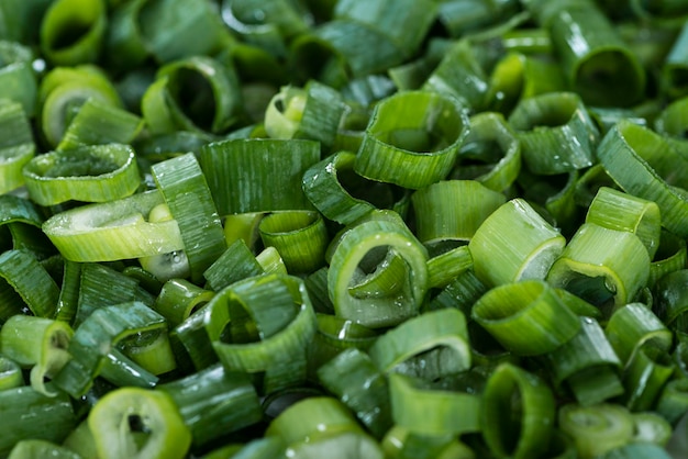 Fresh cutted Scallions