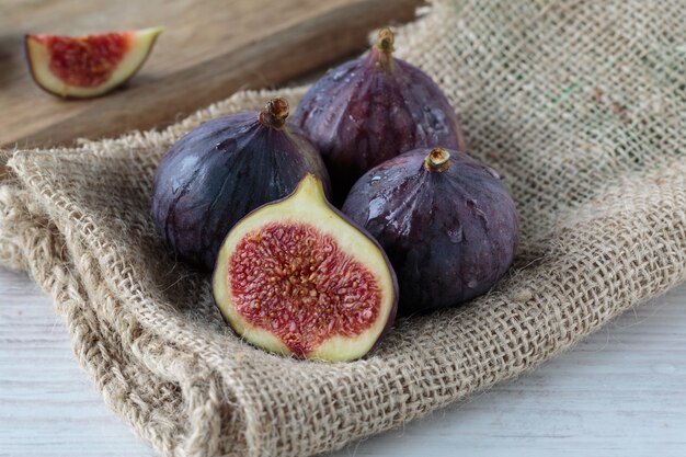 Fresh dark figs