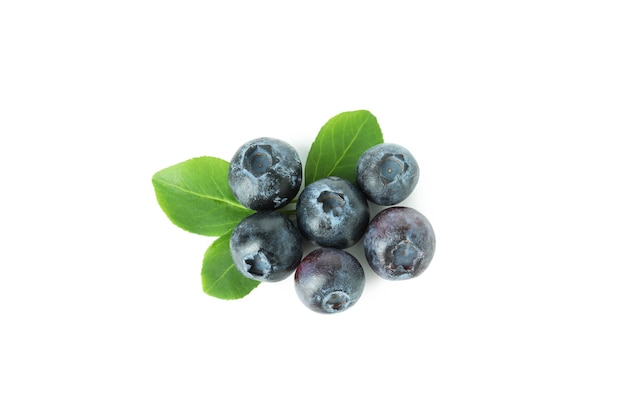 Fresh delicious blueberry isolated on white