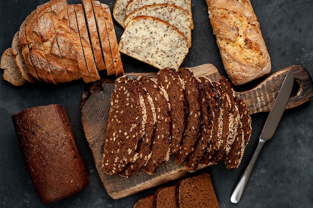 Fresh delicious homemade bread with seeds