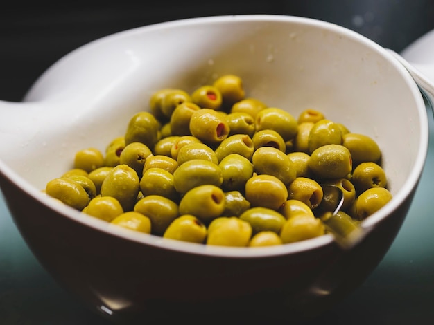 Fresh and delicious olives at the hotel buffet