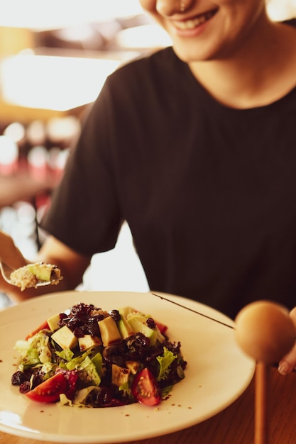 Fresh delicious salad bowl