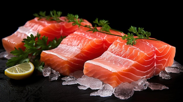 Fresh and delicious salmon sushi