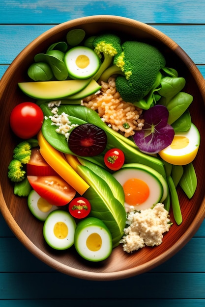 Photo fresh diet salads