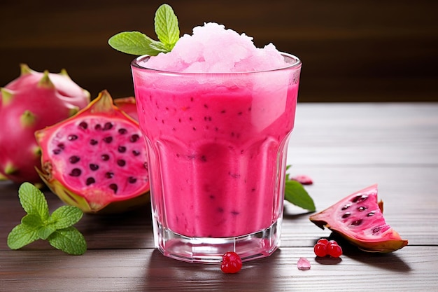 Fresh dragon fruits juice