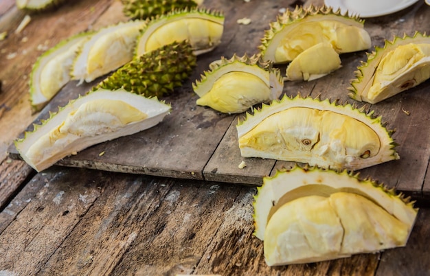 fresh durian in the farm, Thai King fruit