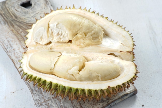 fresh durian-king of fruit on white background