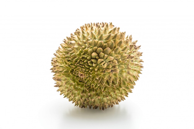 Foto fresco durian su sfondo bianco