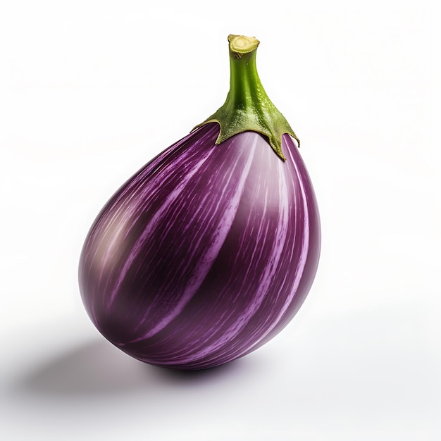 fresh egg plant on white background