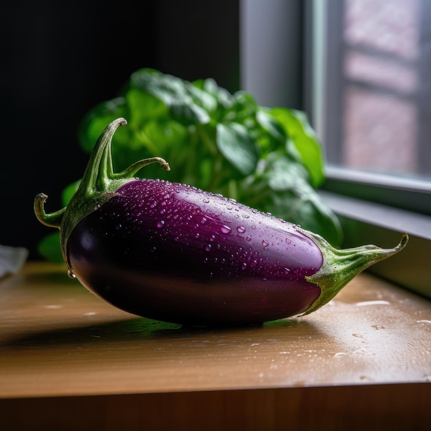 Fresh eggplant or brinjal